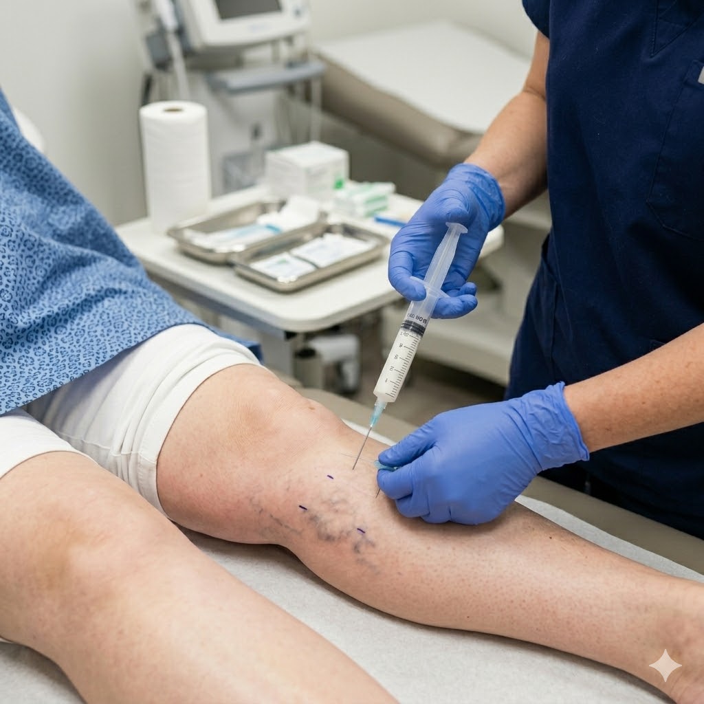 Escleroterapia com espuma em Salvador, Bahia - Dr. Davi Seixas
