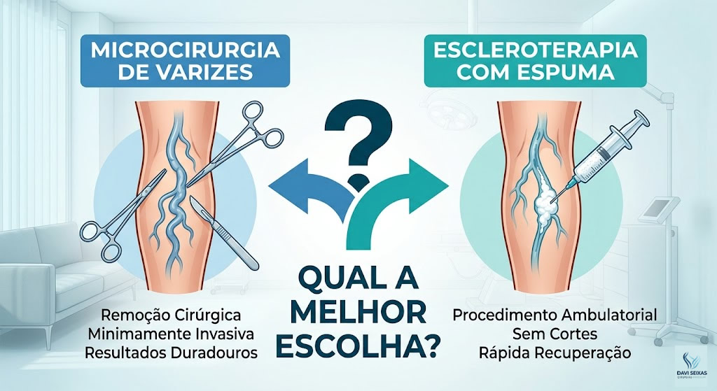 Microcirurgia de Varizes vs. Escleroterapia com Espuma: Qual a melhor escolha?