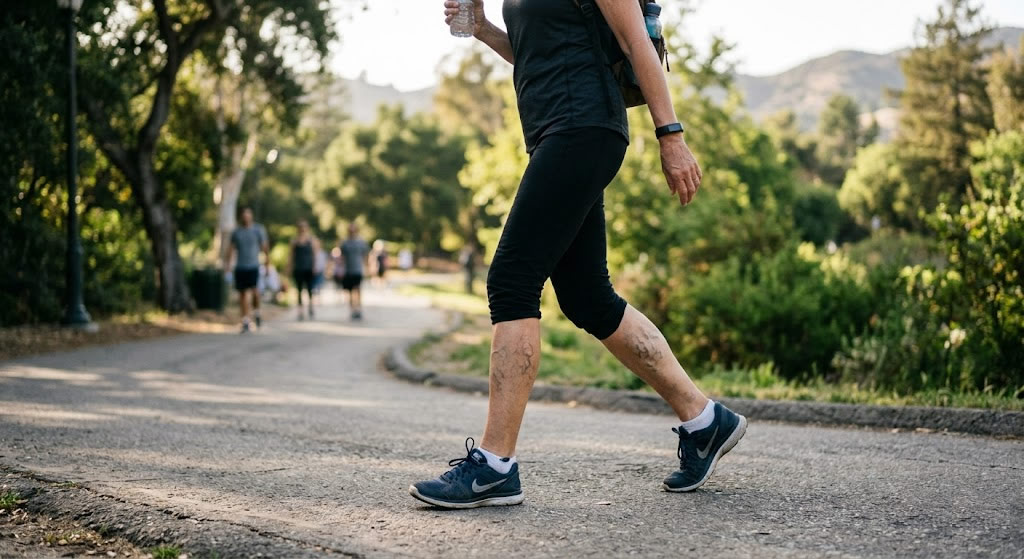 Caminhada piora as varizes? Desvendamos os principais mitos sobre exercícios e saúde vascular